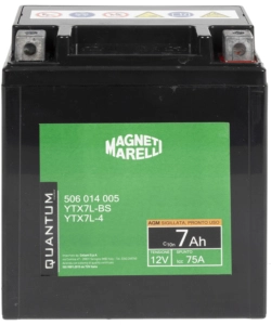 Magneti marelli batteria moto scooter 7ah 12v 75a agm sigillata polo positivo dx